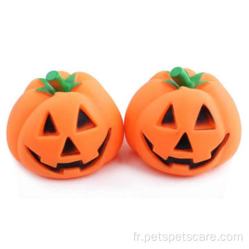 Pumpkin non toxique vinyle Squeaky Dog Toy